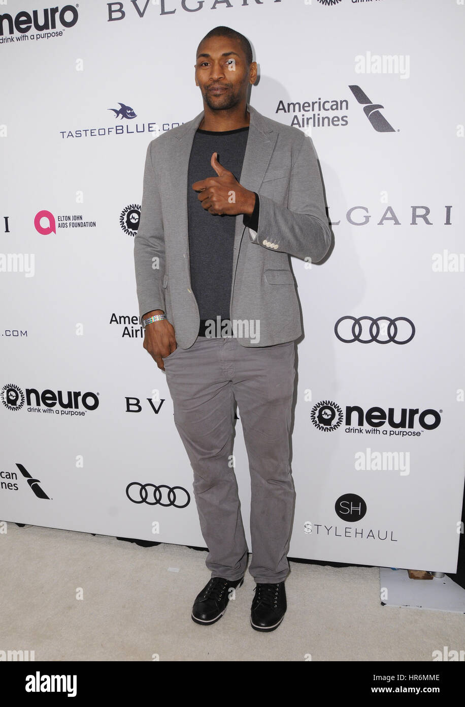 West Hollywood, Californie, USA. Feb 26, 2017. Meta la paix mondiale. 25Th Annual Elton John Academy Awards Viewing a tenu à West Hollywood Park. Credit : Birdie Thompson/AdMedia/ZUMA/Alamy Fil Live News Banque D'Images