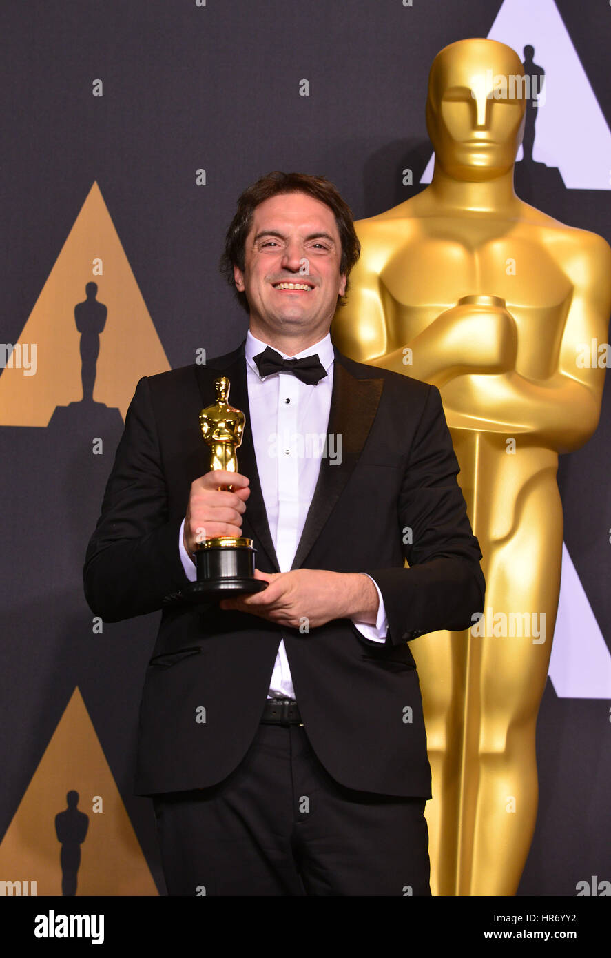 Sylvain Bellemare 89e Academy Awards (Oscars), salle de presse au Dolby Theatre de Los Angeles. Le 26 février 2017. Banque D'Images
