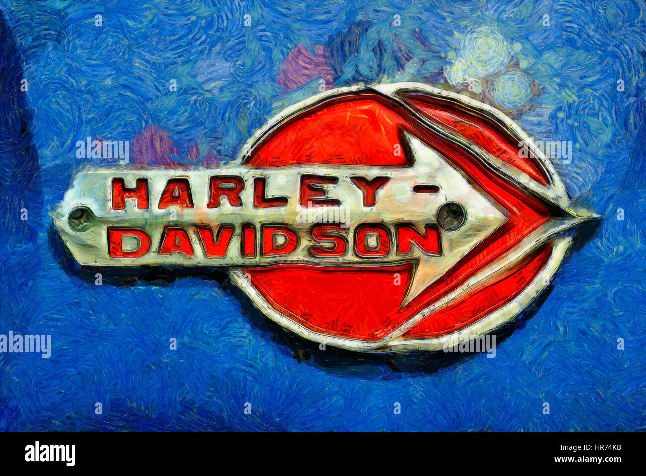 Harley davidson logo reservoir vintage Banque de photographies et d’images à haute résolution