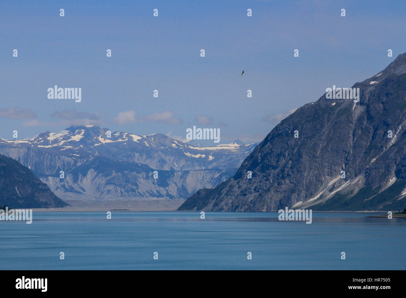 Beau paysage de l'Alaska avec des montagnes et des eaux Banque D'Images