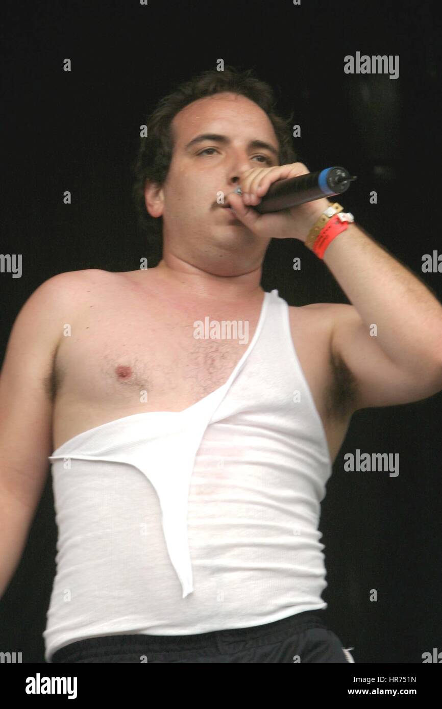 Har Mar Superstar - Sean Matthew Tillmann au festival de Glastonbury, Somerset, Angleterre - 27 juin 2003. Banque D'Images