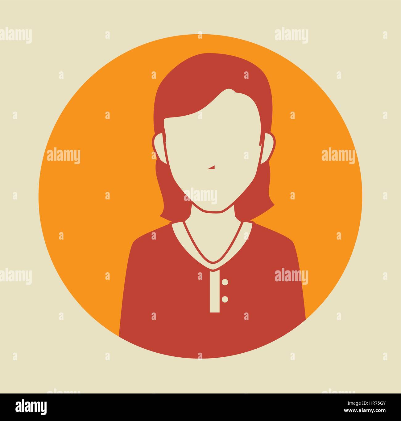 L'icône de caractère avatar businesswoman Illustration de Vecteur