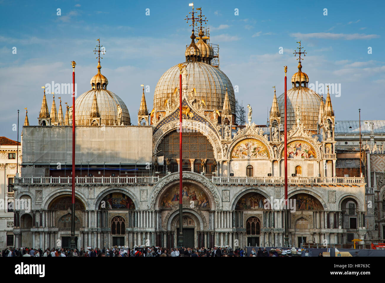 La Basilique Saint Marc, la Place Saint Marc, Venise, Italie Banque D'Images