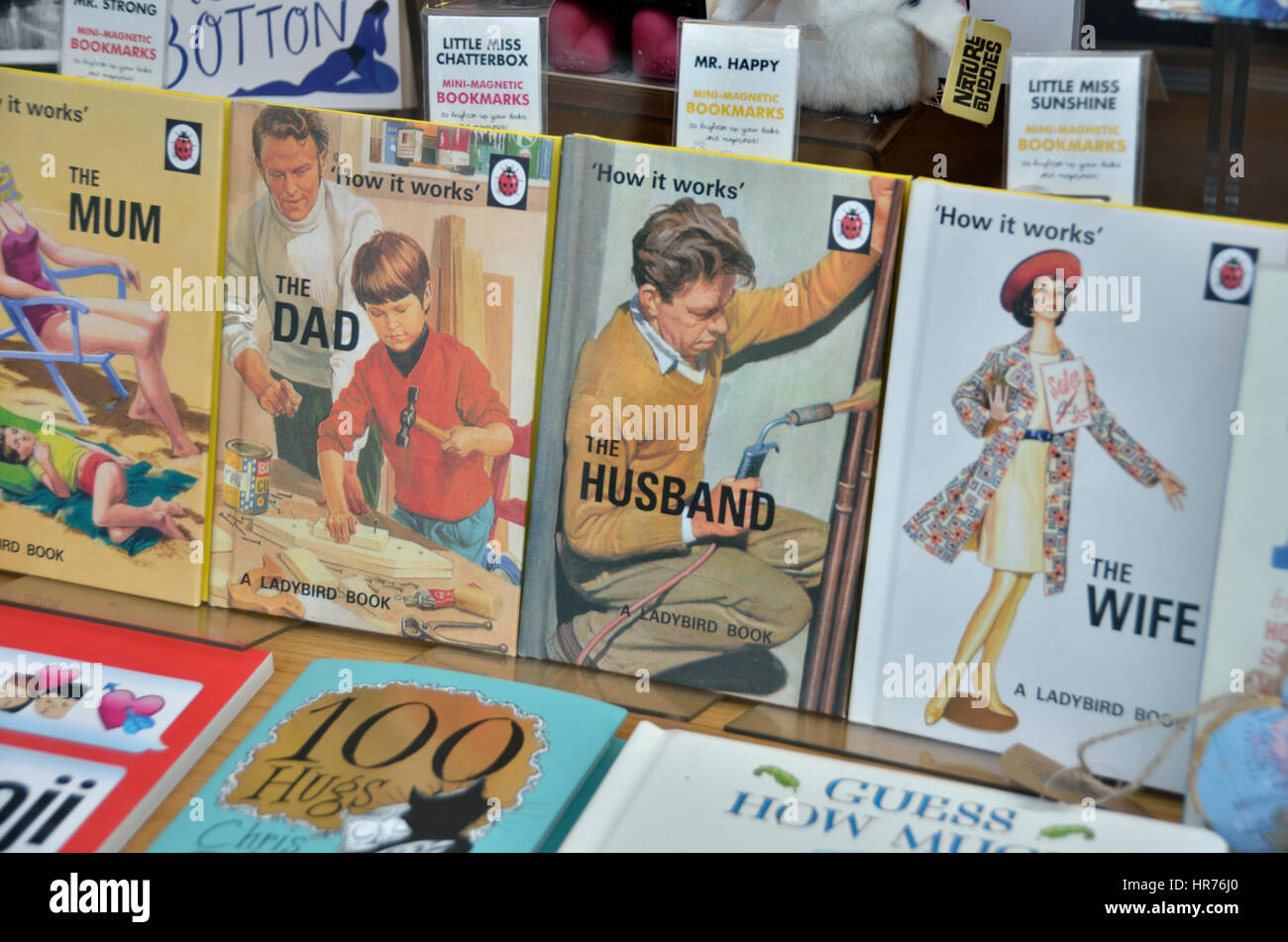 Ladybird books dans une vitrine de l'affichage. Banque D'Images