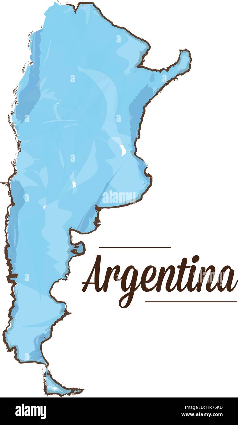 Carte Argentine isolés Illustration de Vecteur