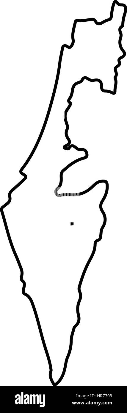 Carte Israël isolé Illustration de Vecteur