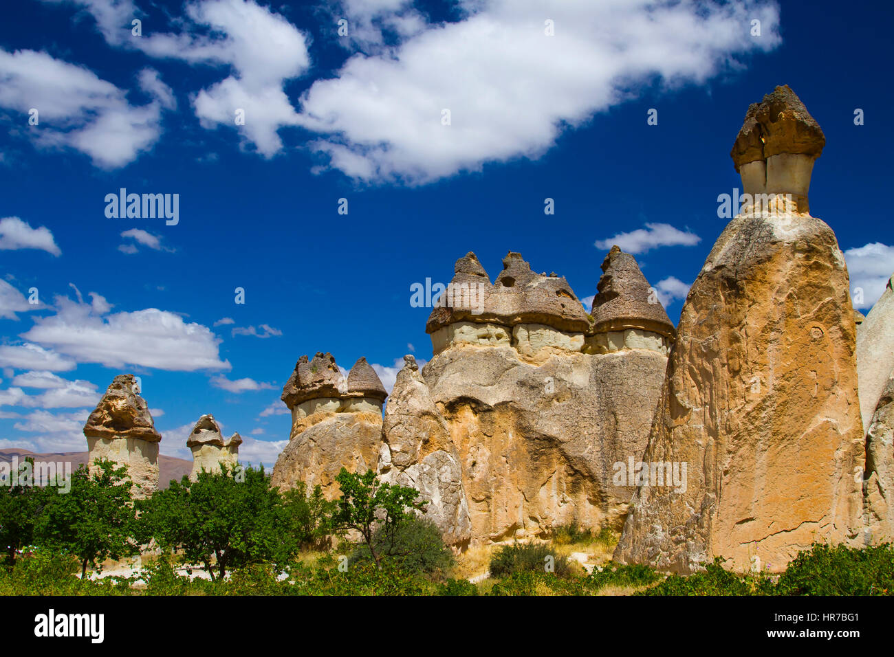 Cheminées de fées. Bagi Pasa. Cappadoce, Turquie. L'Europe. Banque D'Images