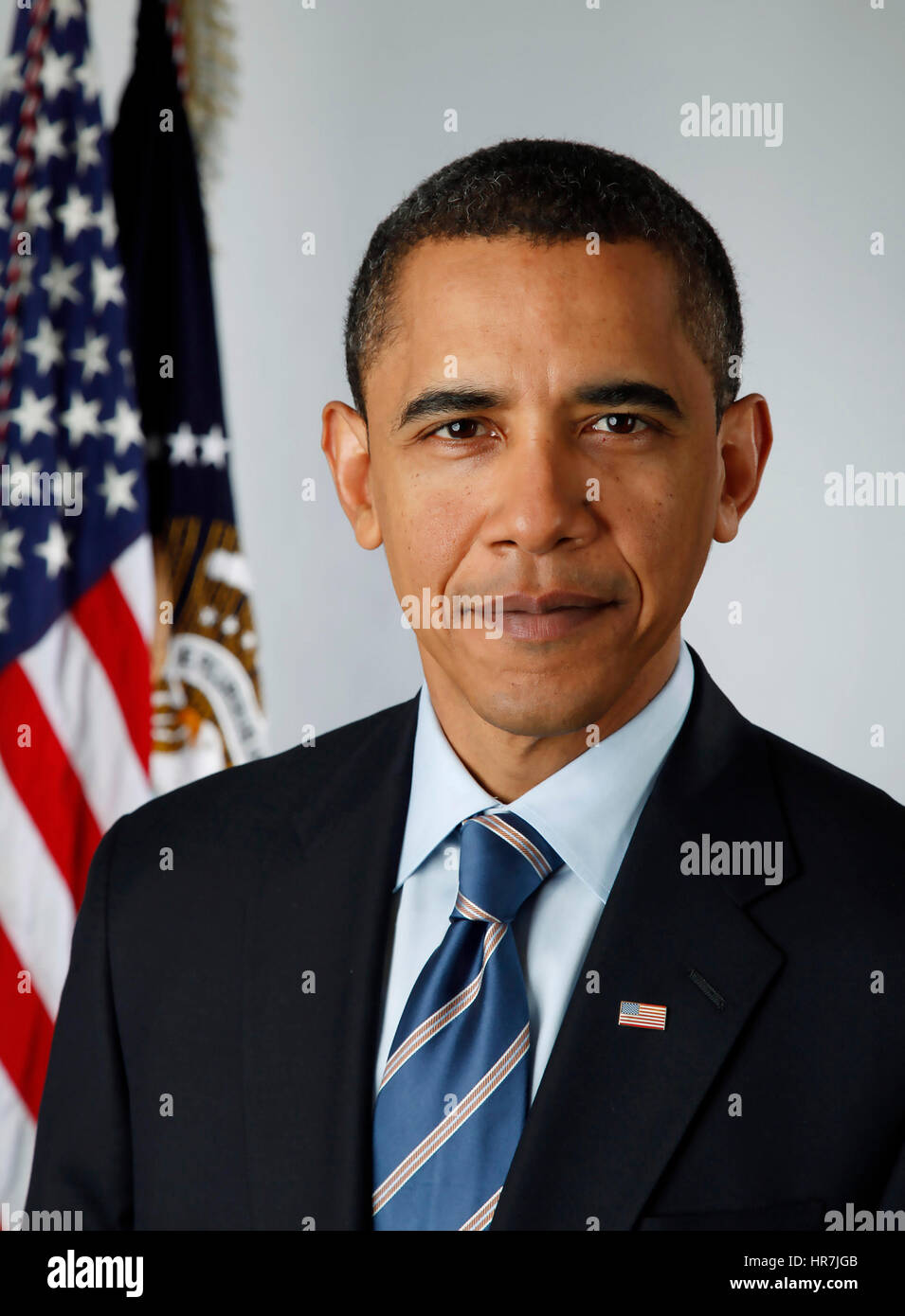 Le président élu Barack Obama portrait officiel le 13 janvier 2009. Photo : Pete Souza/White House (Photo officielle par Pete Souza) Banque D'Images