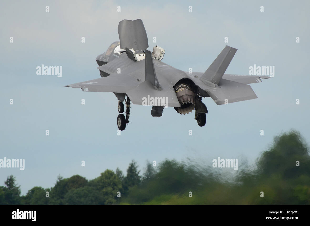 US Marines Lockheed Martin F-35B Lightning II chasseur furtif au Royal International Air Tattoo Fairford, Royaume-Uni. VMFAT-501 Banque D'Images