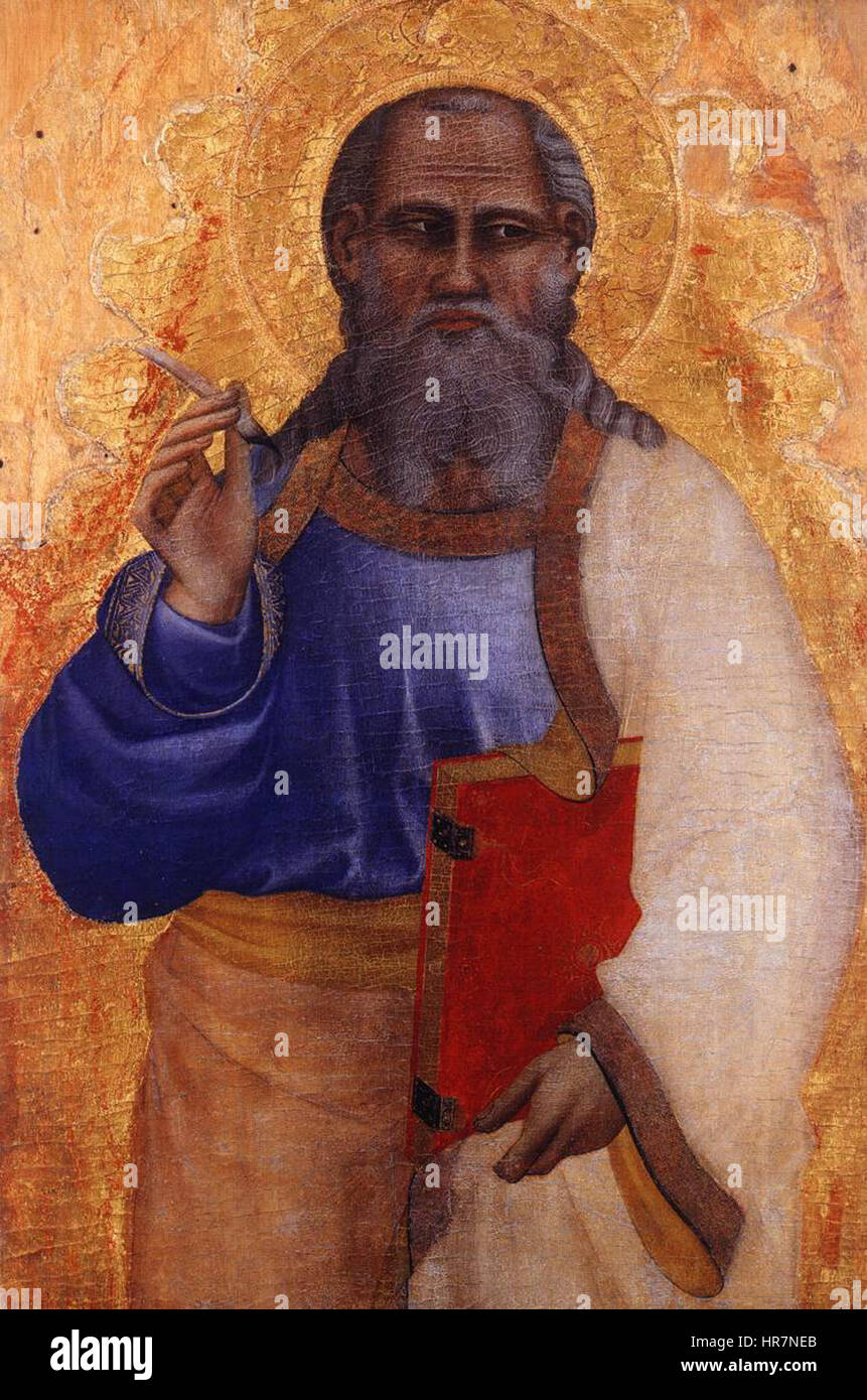 Wga Nardo di Cione St John the Evangelist Lindenau Museum Altenburg Banque D'Images