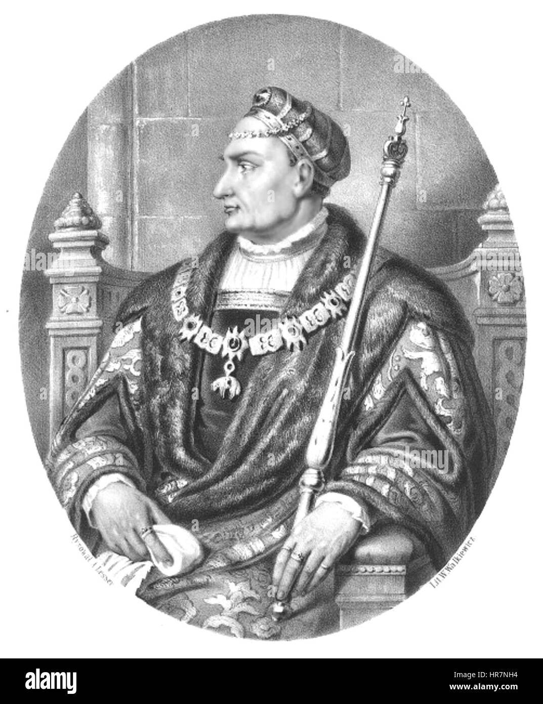 Zygmunt I Stary par Aleksander Lesser Banque D'Images