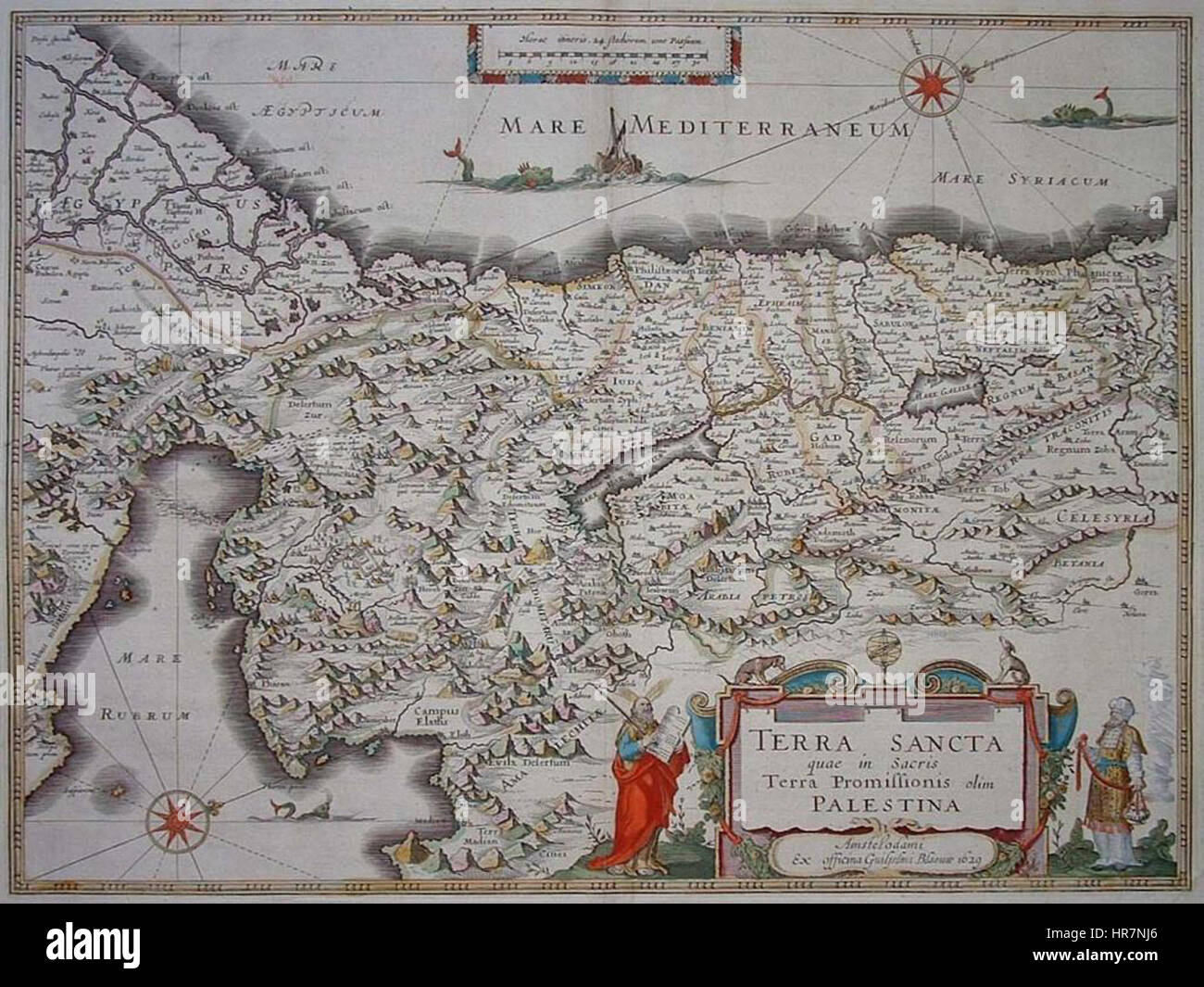 Willem Blaeu. Terra Sancta quae in sacris Terra Promissionis olim Palestina. ca. 1650 Banque D'Images