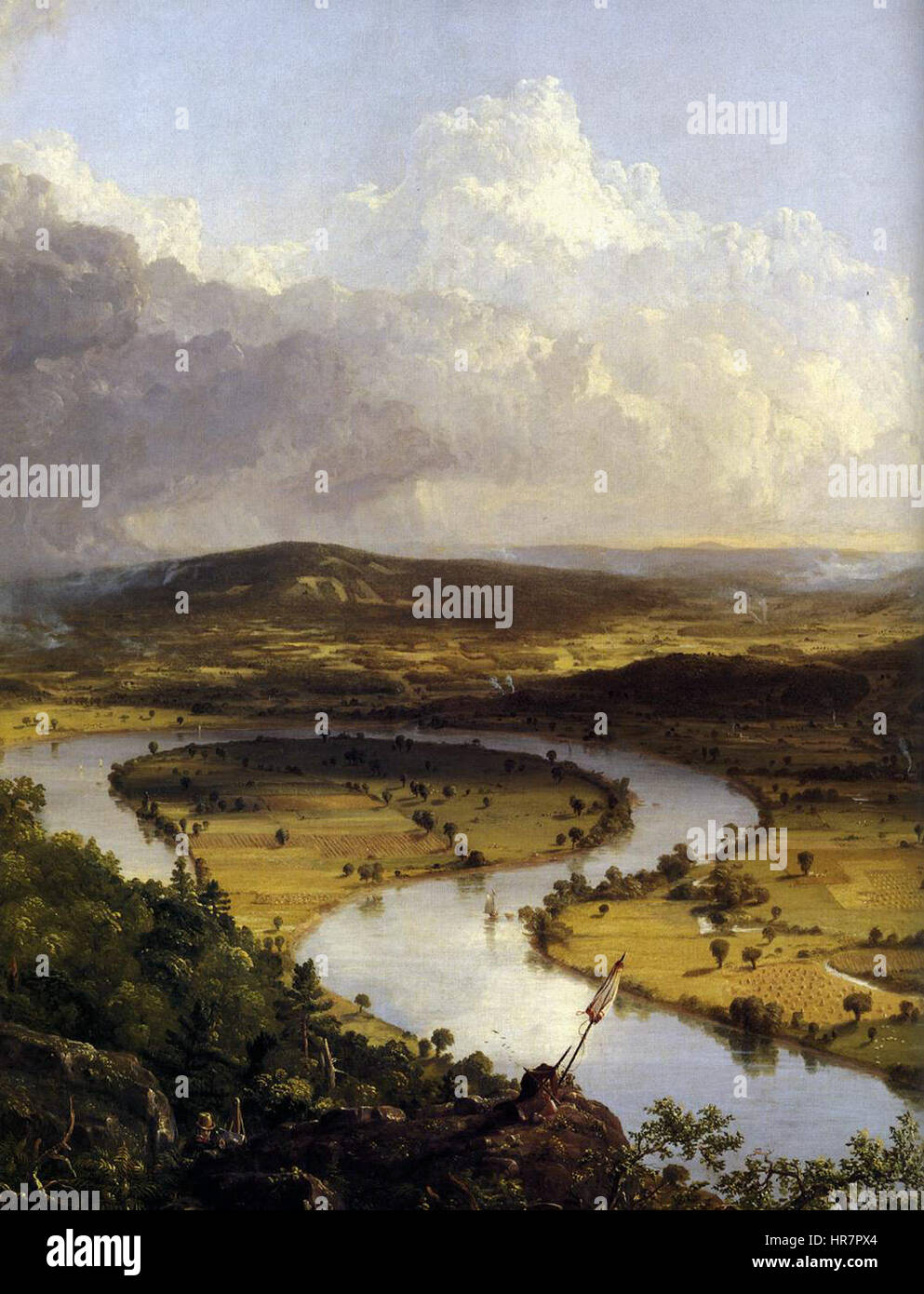 Thomas Cole - Vue de Mount Holyoke, Massachusetts, Northamptom, après un orage (détail) - WGA5147 Banque D'Images Thomas Cole - Vue de Mount Holyoke, Massachusetts, Northamptom, après un orage (détail) - WGA5147 Banque D'Images
