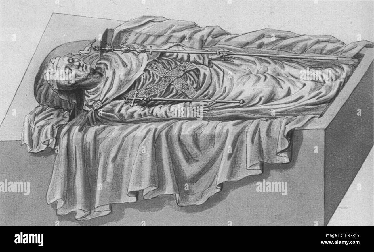 Le tombeau d'Édouard, faisant probablement référence à une figure royale ou noble, représente un lieu de sépulture historique. Souvent ornés de monuments, sculptures ou inscriptions, ces tombes sont des artefacts culturels et historiques clés. Banque D'Images