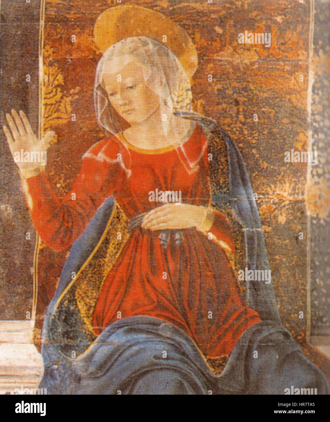 Vergine annunciata di alesso baldovinetti, cappella del cardinale di portogallo, circa 1466 Banque D'Images