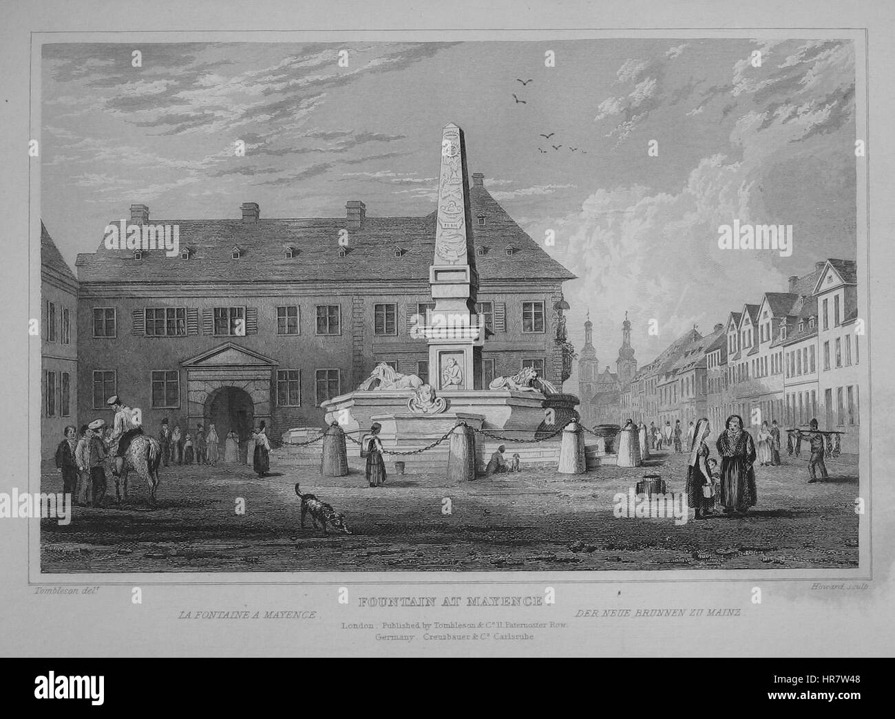 Tombleson Neubrunnen Mayence Banque D'Images