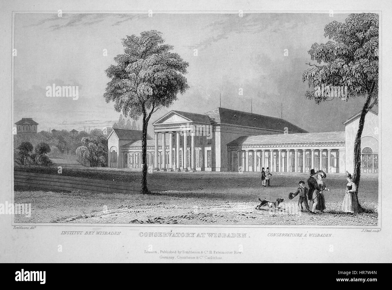 Tombleson Kurhaus Wiesbaden Banque D'Images