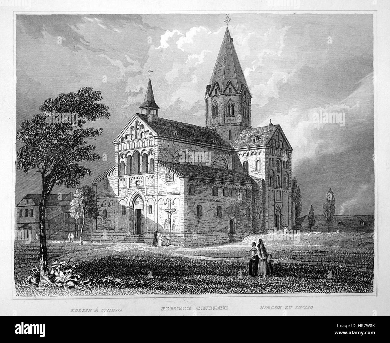 Tombleson Église Sinzig Banque D'Images