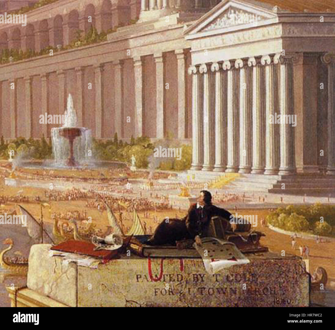 Thomas Cole - Le rêve de l'architecte (détail) - WGA05142 Banque D'Images Thomas Cole - Le rêve de l'architecte (détail) - WGA05142 Banque D'Images