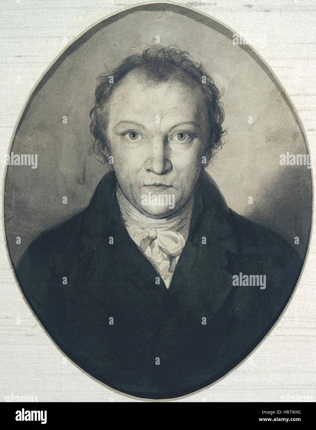 William Blake, Autoportrait, 1802, Monochrome Wash Banque D'Images