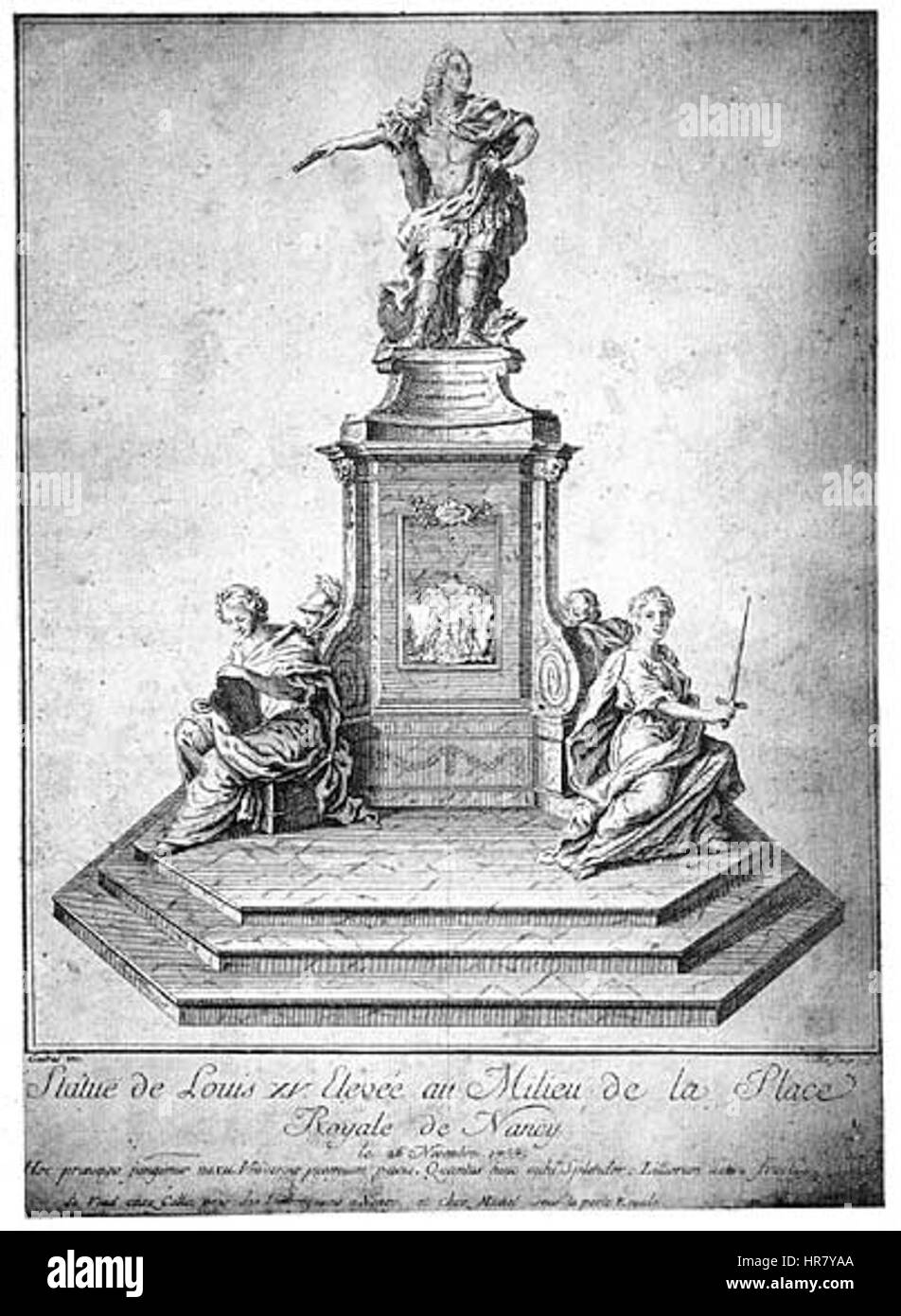 StatueLouisXVNancy Banque D'Images