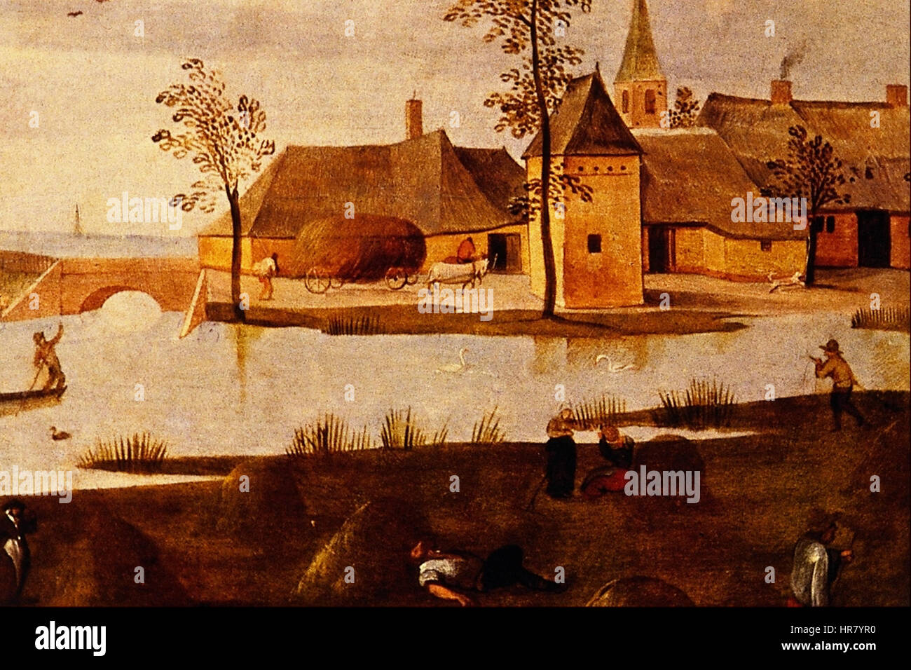 Le printemps, la fenaison - Abel Grimmer Banque D'Images