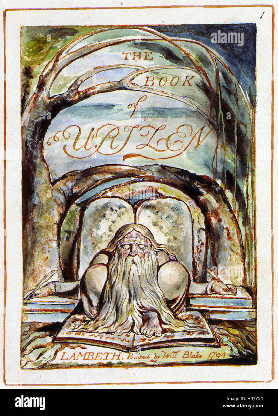 Le Livre d'Urizen, copie G OBJET 1 Le livre d'Urizen Banque D'Images