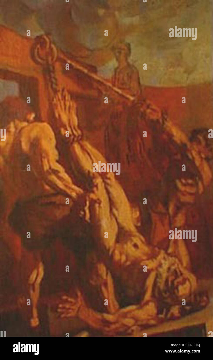 Le Tintoret - Martirio de San Pedro Banque D'Images