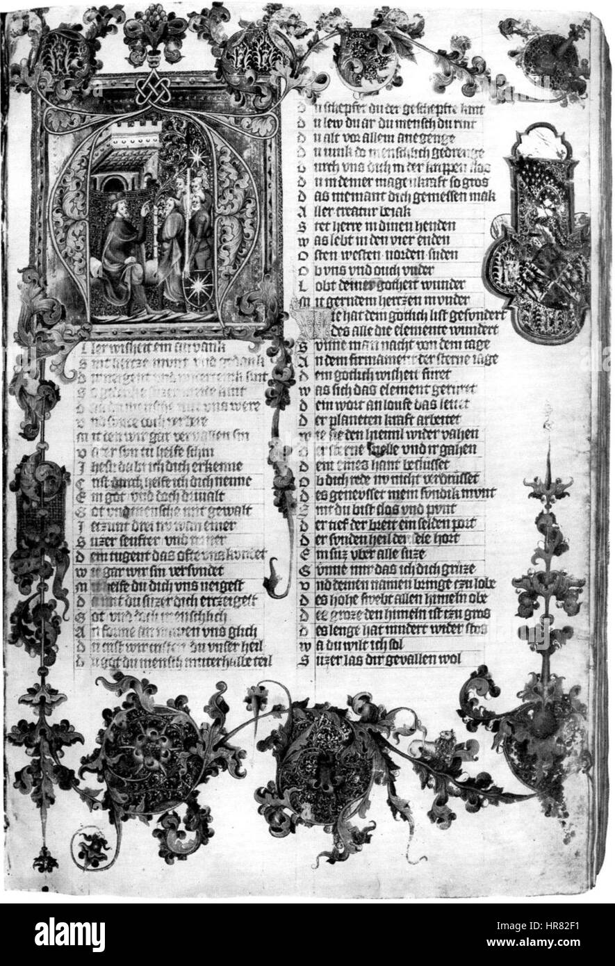 Nov 2643 Wien ser la morue 1r fol Ulrich von dem Tuerlin Banque D'Images