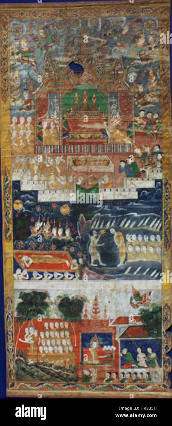 Thai - Mort de Bouddha, et d'autres événements - Walters 20101229 Banque D'Images