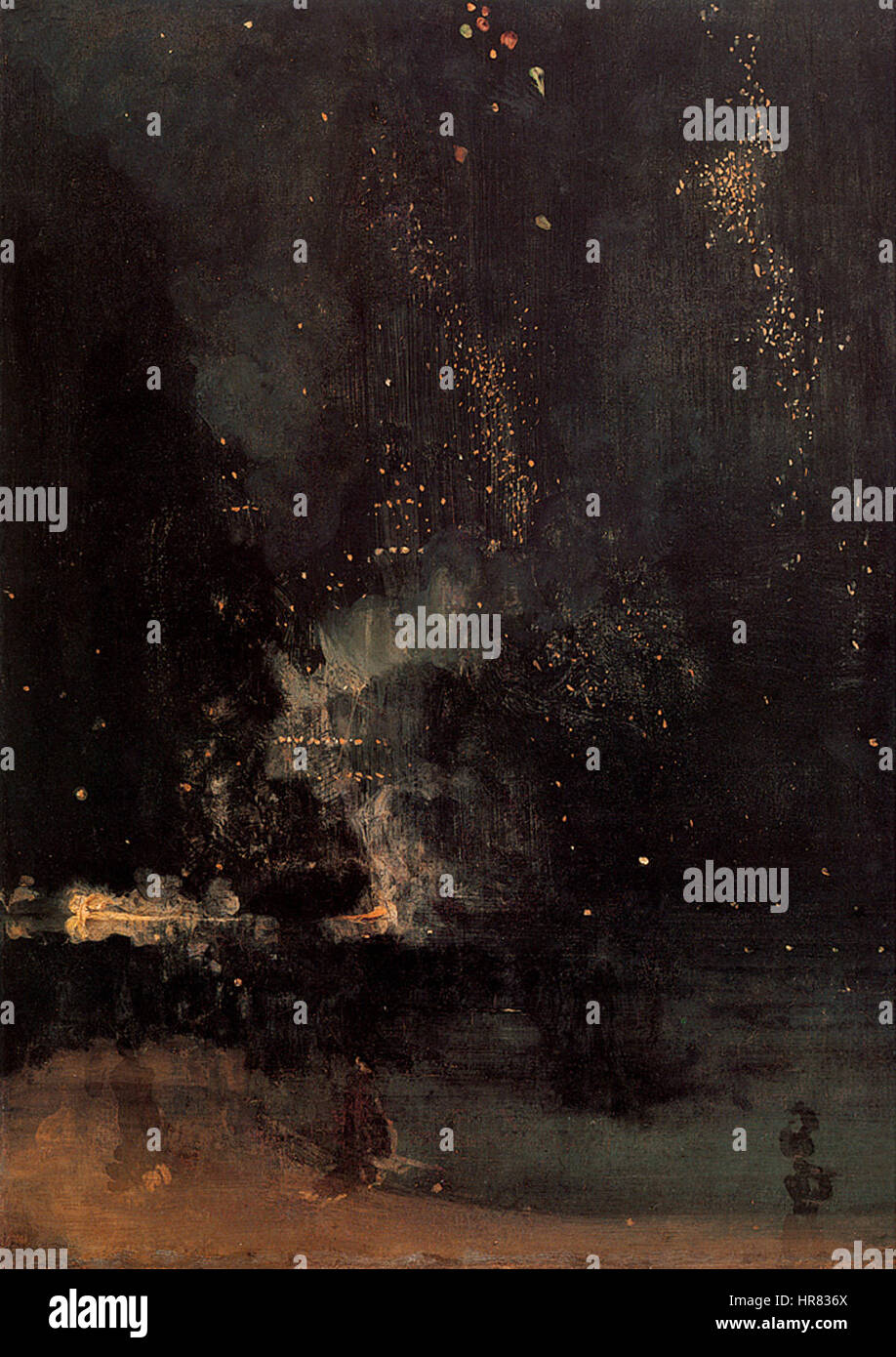 James Whistler Nocturne en noir et or la chute Rocket 1875 Banque D'Images