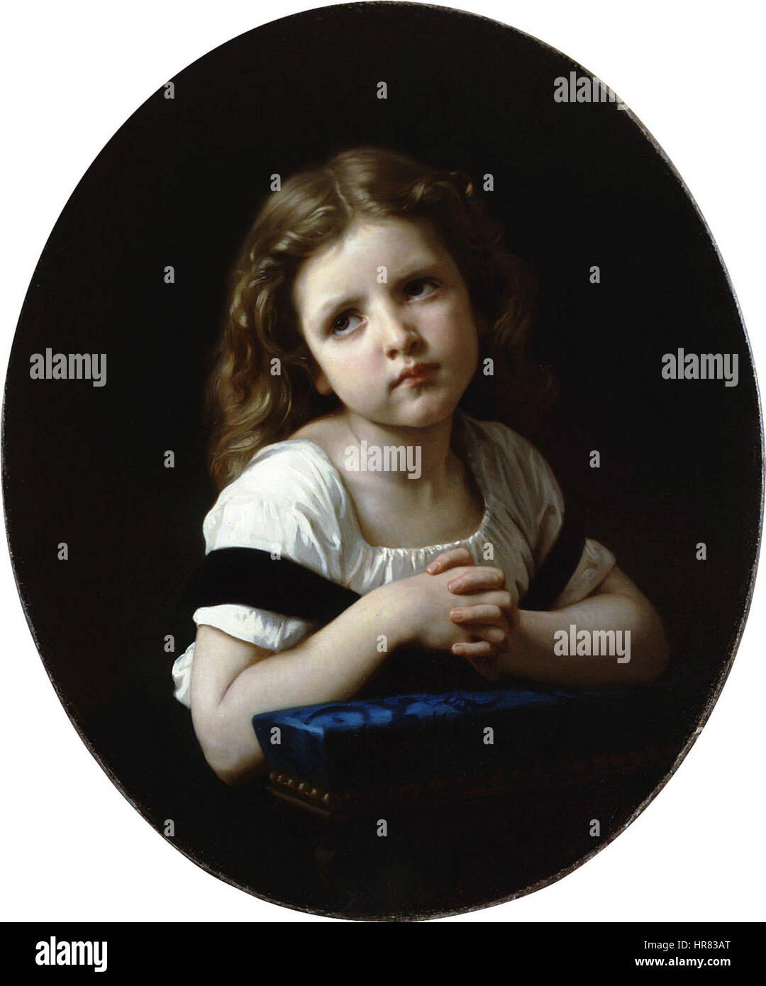 William-Adolphe Bouguereau (1825-1905) - La prière (1865) Banque D'Images