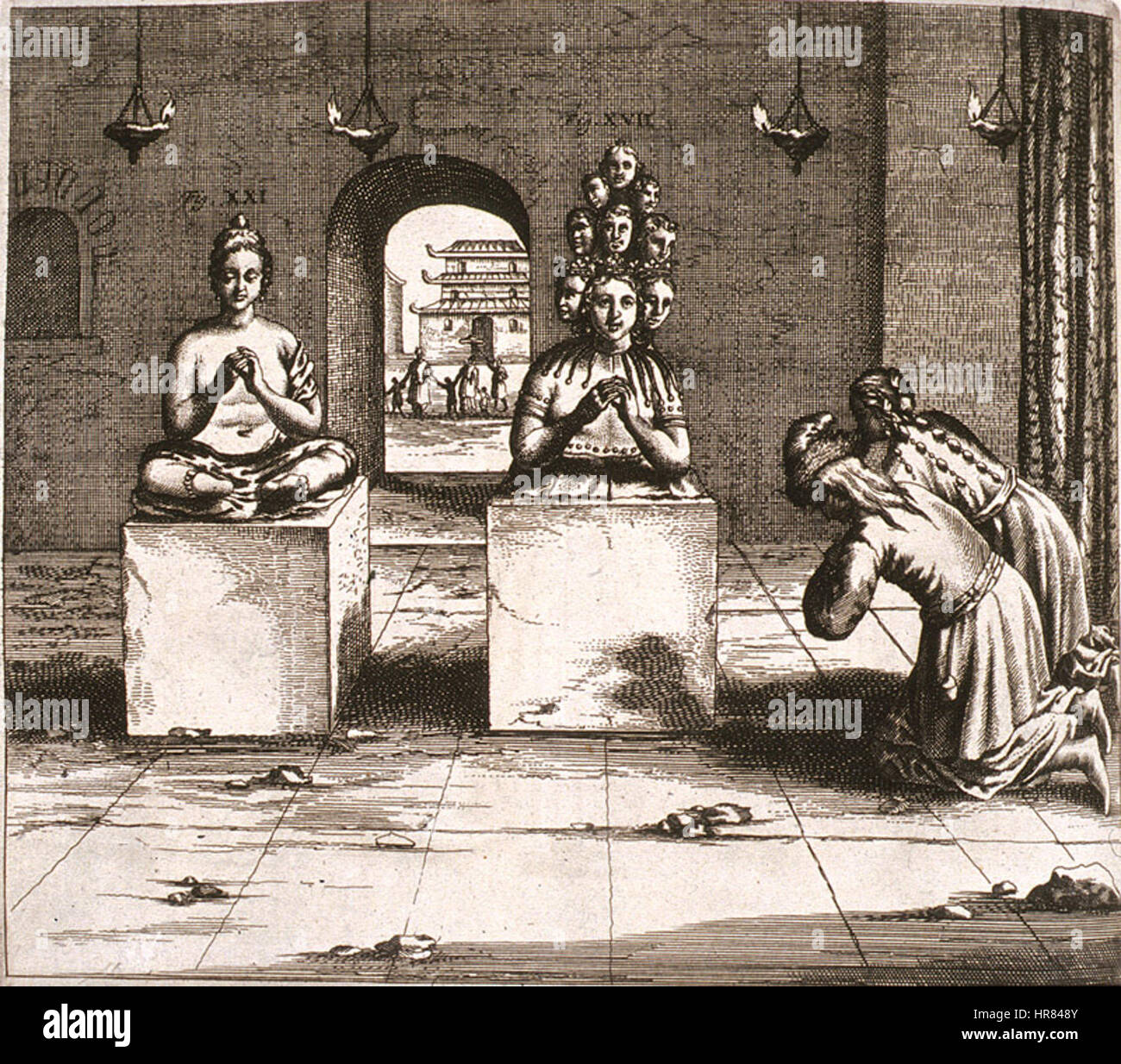 Athanasius-Kircher Johann-Grueber 1667 Tibet Banque D'Images