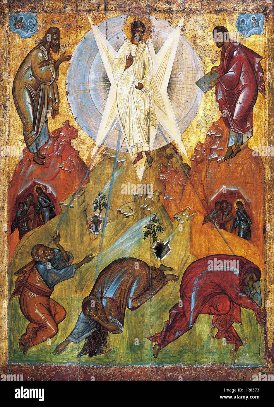 Transfiguration par Feofan Grek à partir de la cathédrale Spaso-preobrajensky de Pereslavl-zalesski (15c, la galerie Tretiakov) Banque D'Images