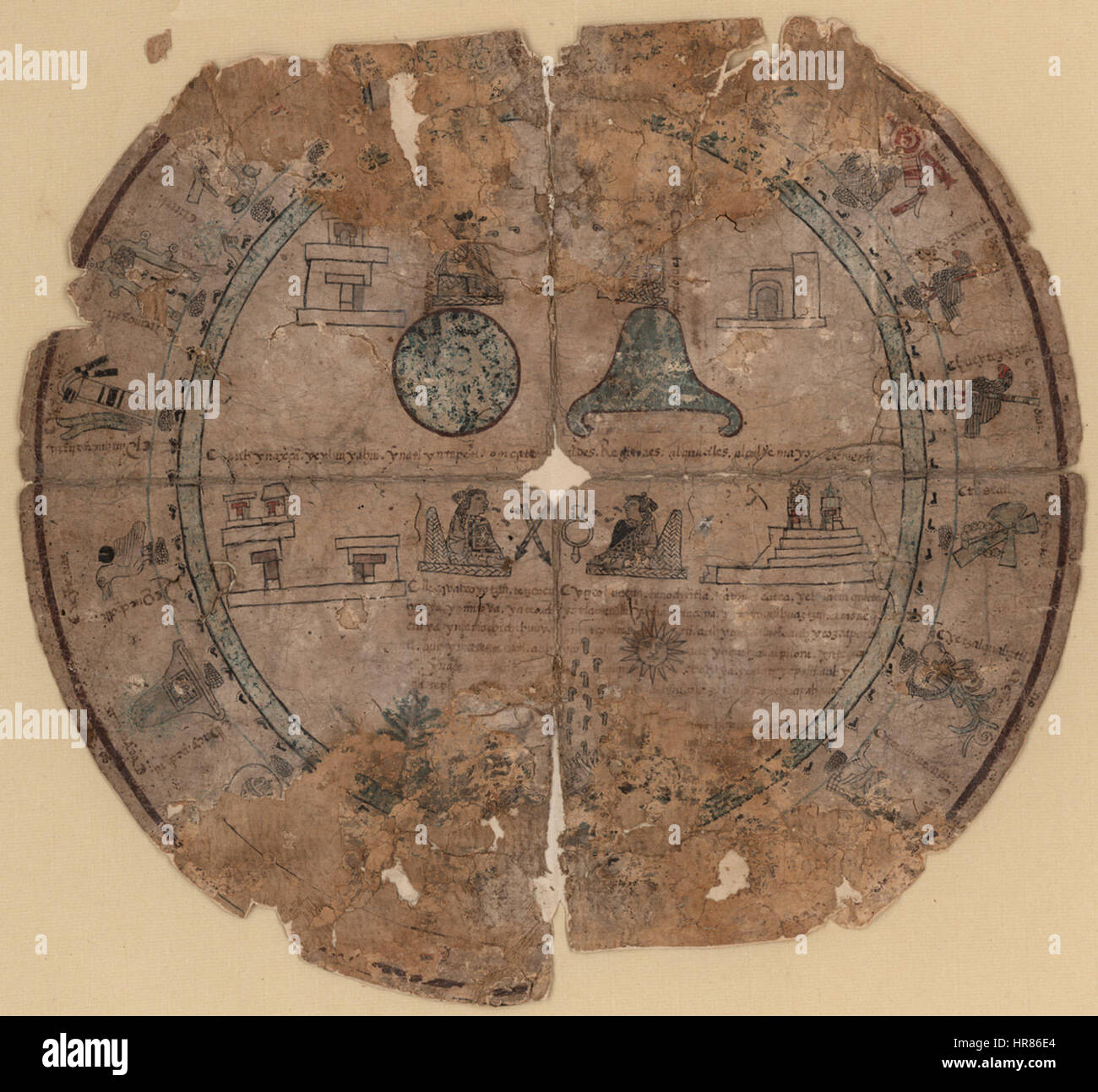 Le calendrier Aztèque Boban BNM6760 Banque D'Images