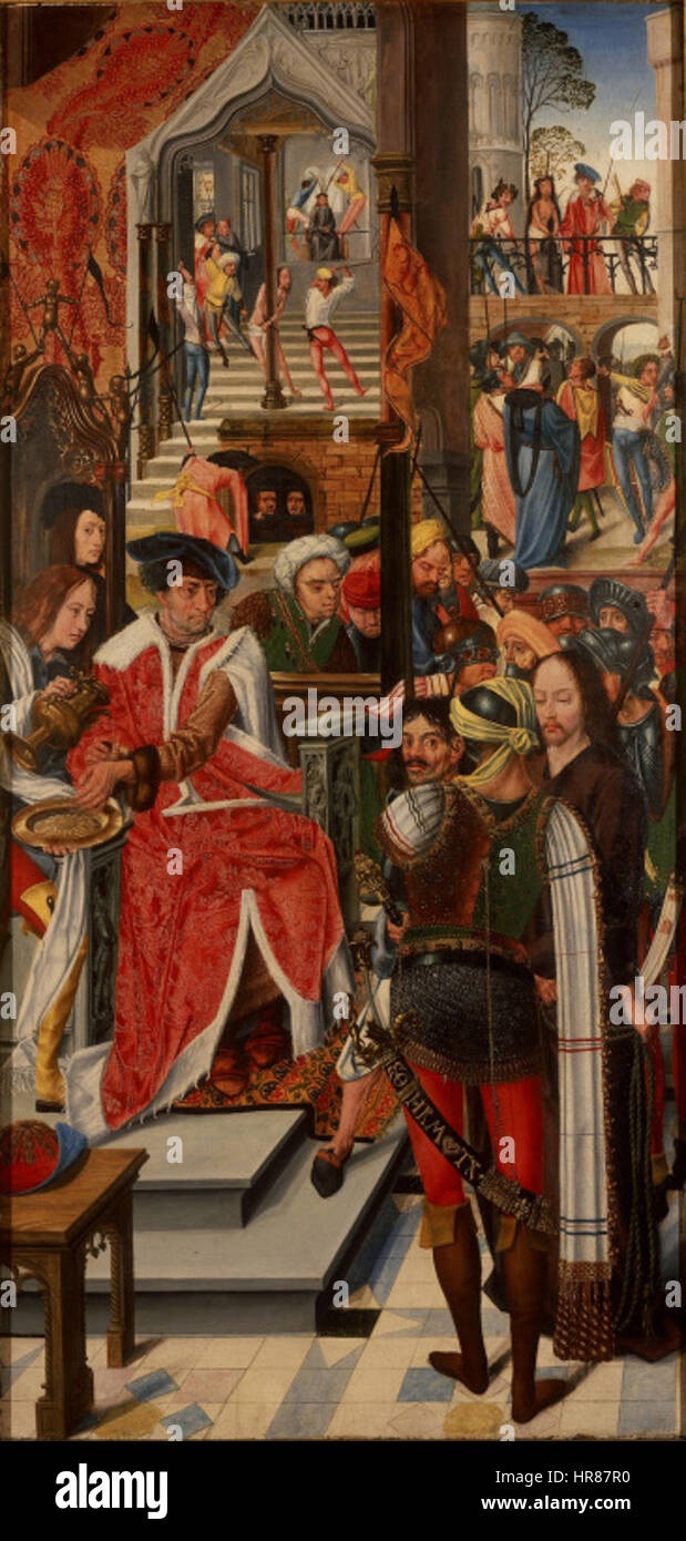 Triptyque de la Passion - Le Christ devant Pilate Banque D'Images