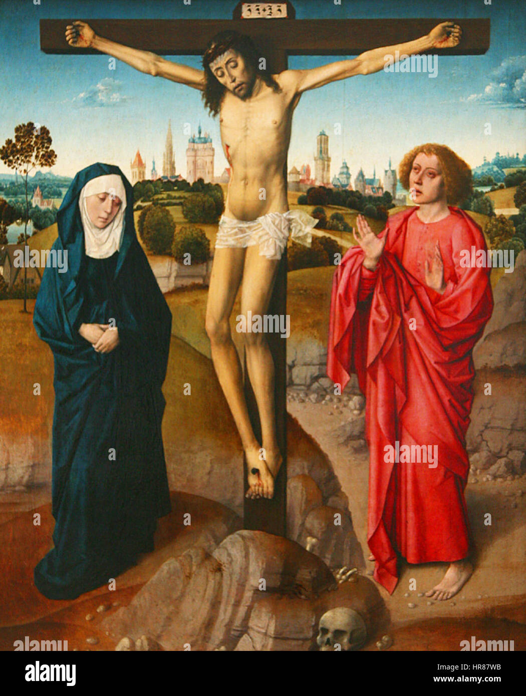 La peinture de Thiems bouts, « la Cène », représente l'un des moments les plus emblématiques de la tradition chrétienne, montrant le moment où Jésus dîne avec ses disciples avant sa crucifixion. L’artiste saisit l’intensité émotionnelle et la signification de l’événement. Banque D'Images
