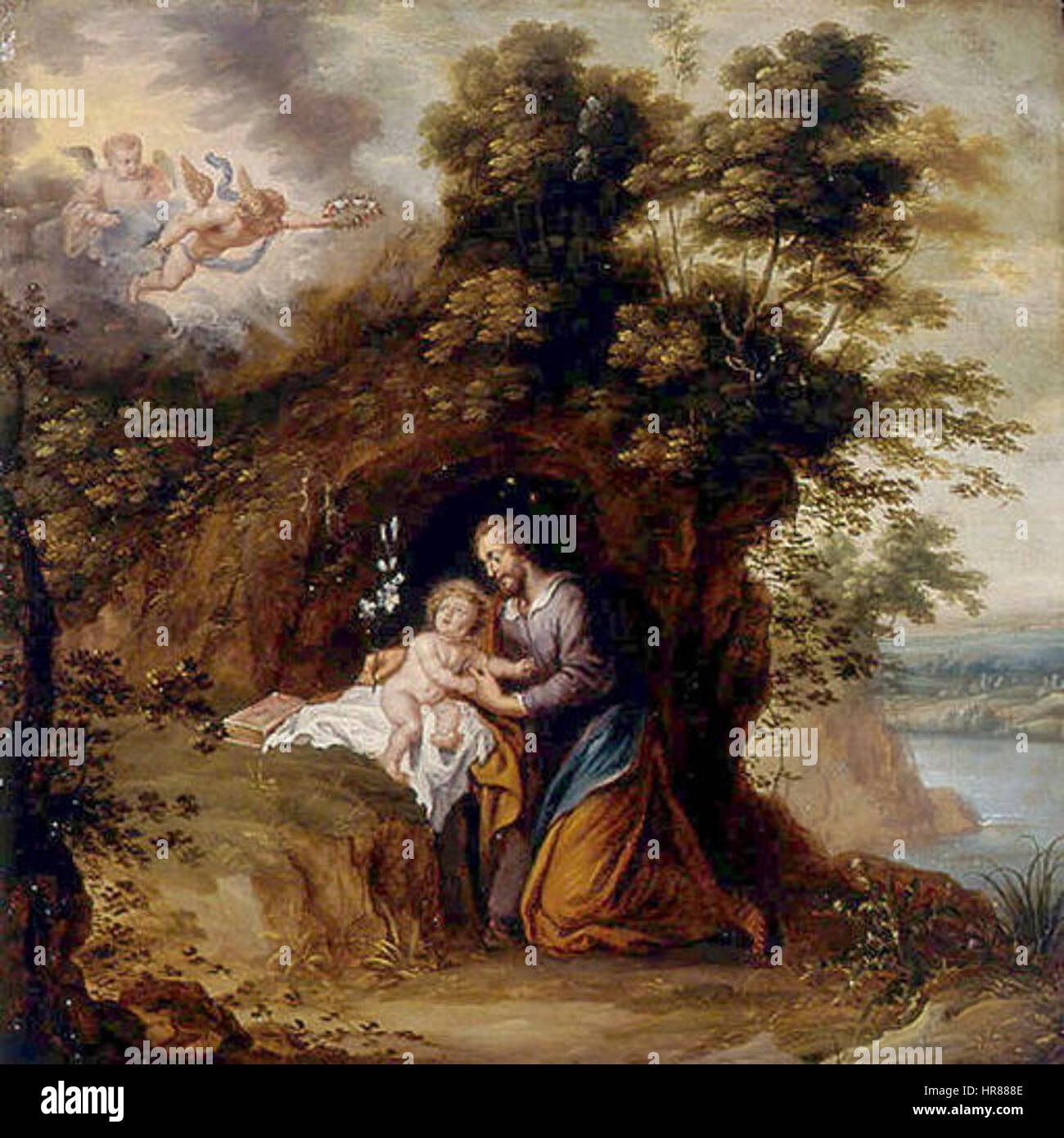 Victor Wolfvoet (II) - Saint Joseph avec l'Enfant Jésus Banque D'Images