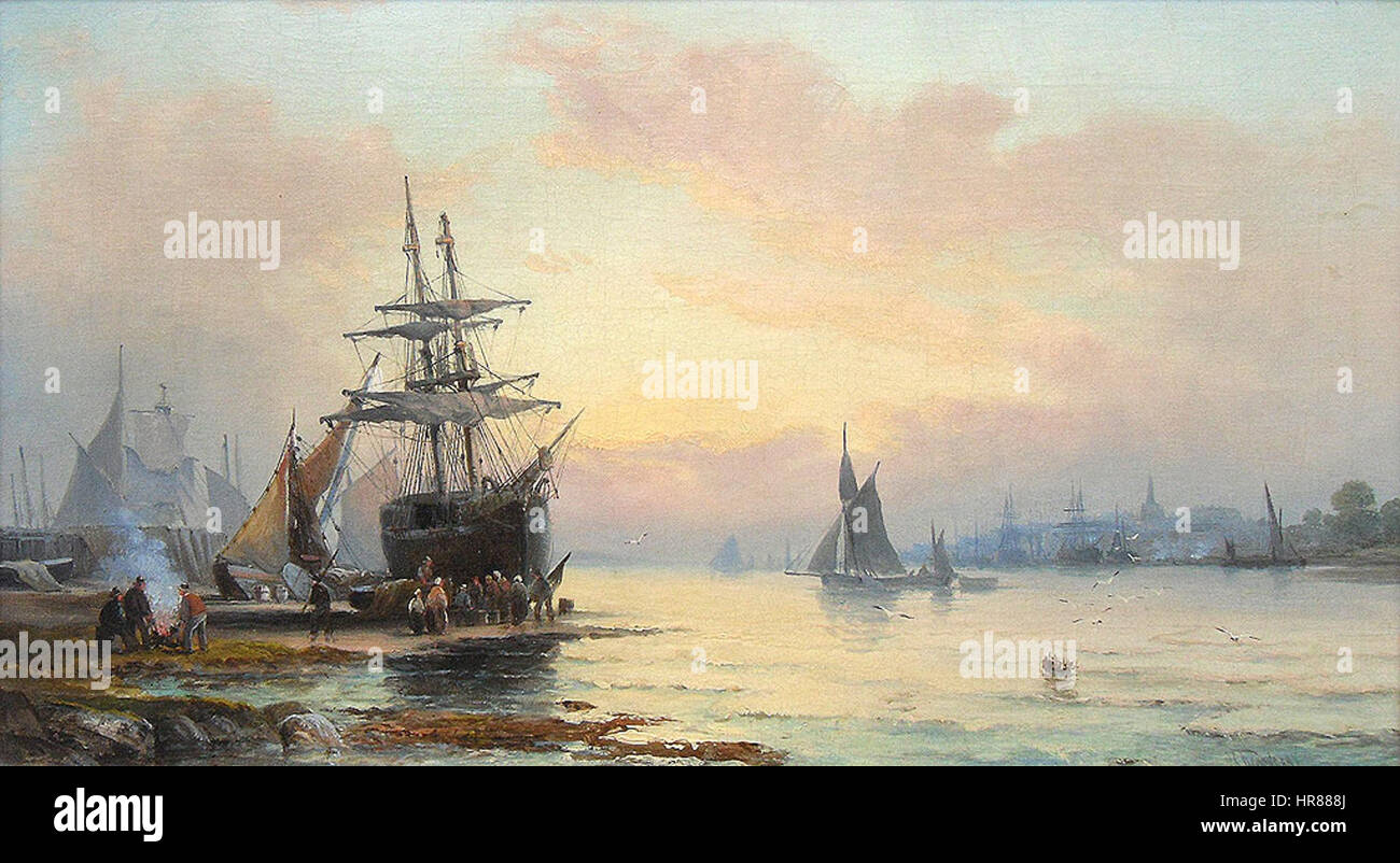 Une peinture de William Thornley, un artiste britannique. Banque D'Images