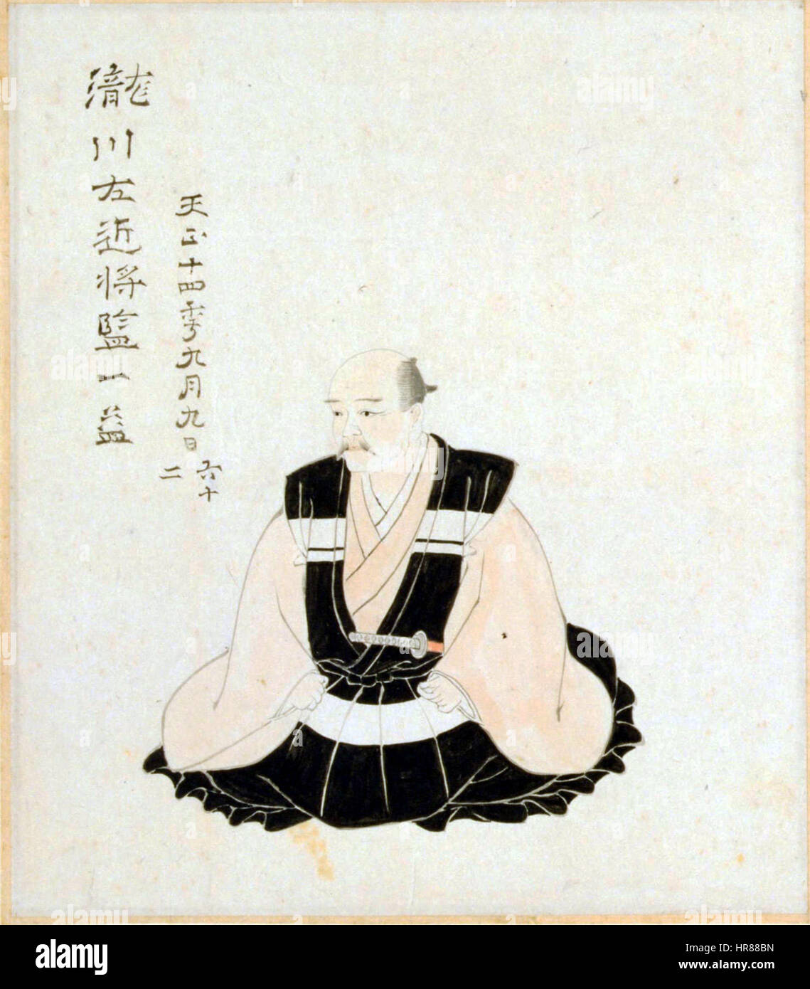 Takigawa Sakon est un artiste japonais renommé pour son travail durant la période Edo. Ses œuvres sont caractérisées par des sujets japonais traditionnels, utilisant de fins coups de pinceau et des éléments symboliques typiques de l'époque. Banque D'Images