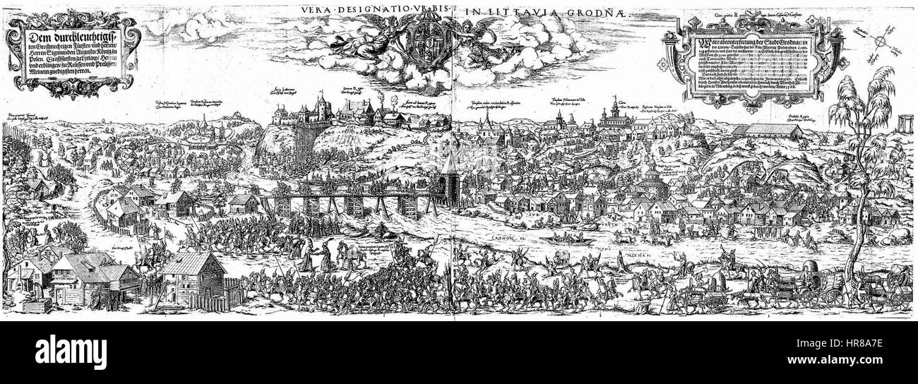 Avis de Grodno en XVI siècle Banque D'Images