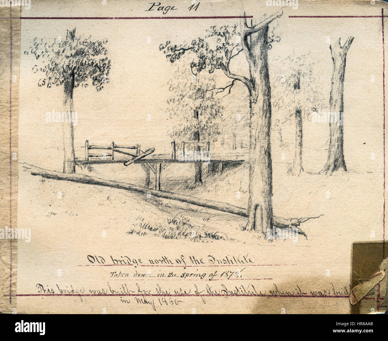 St Mary Sketchbook 11 - Vieux pont Banque D'Images