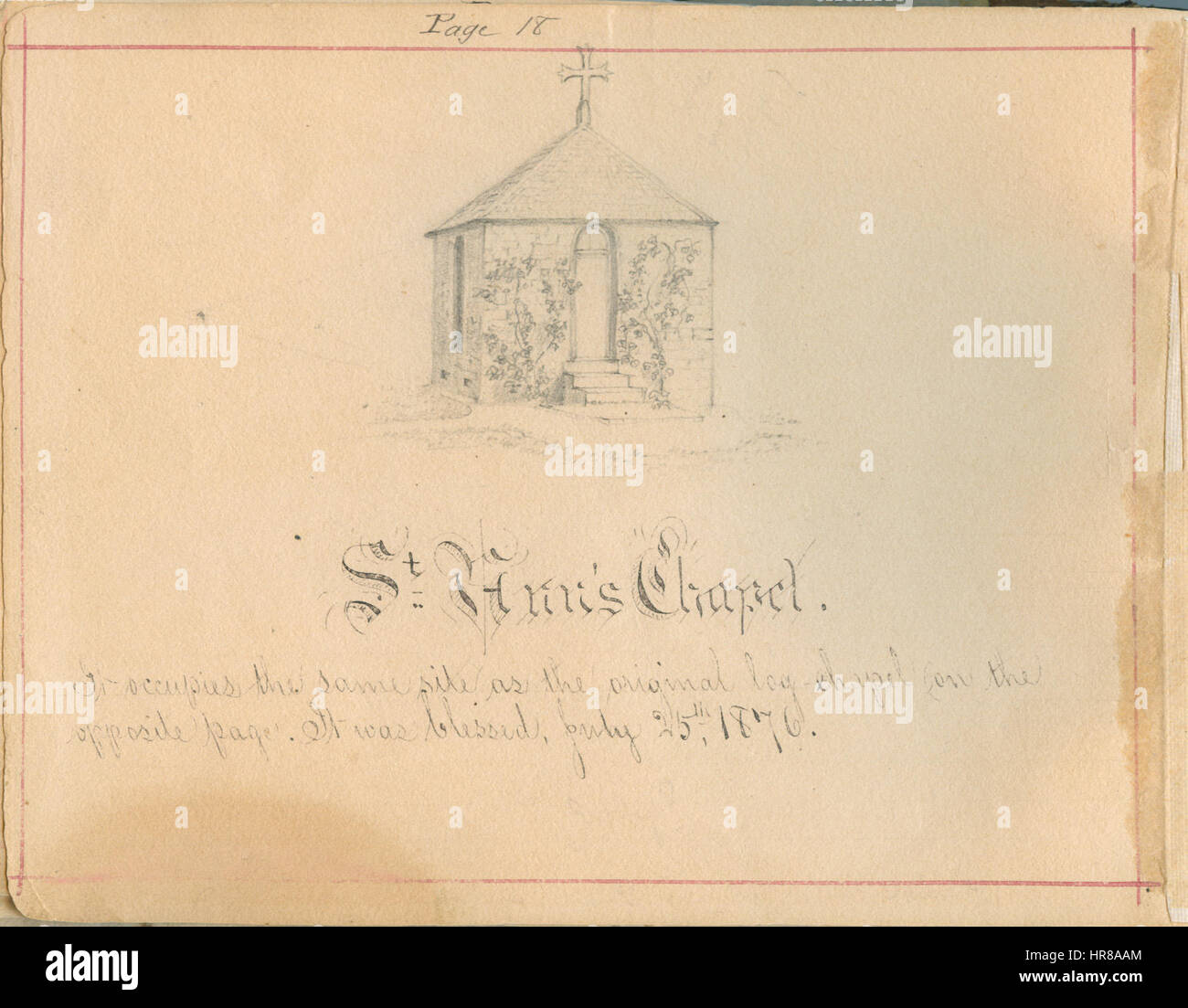 Sketchbook - 18 St Mary St Anns Chapelle Banque D'Images