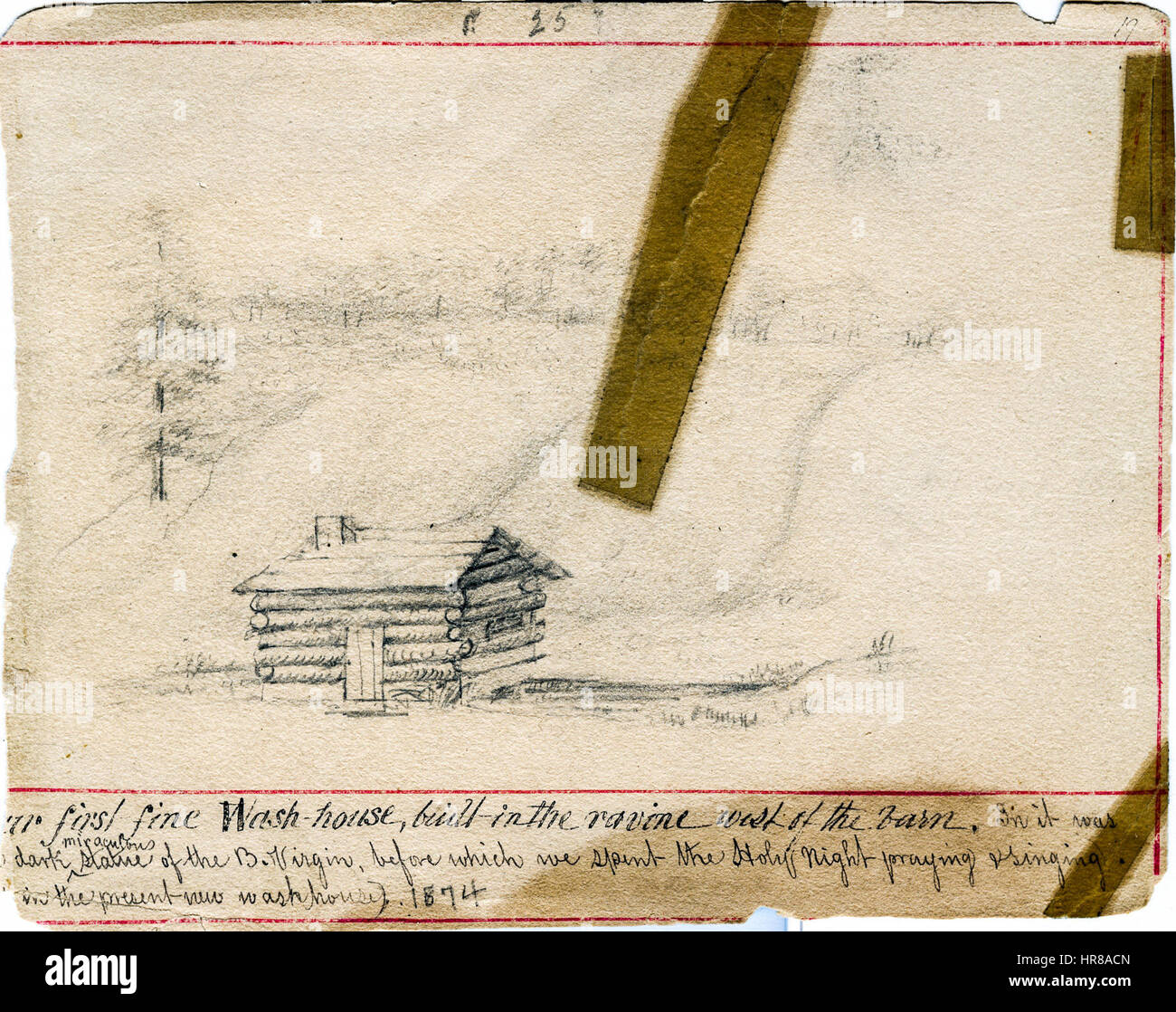 St Mary Sketchbook 25 - Lavoir Banque D'Images