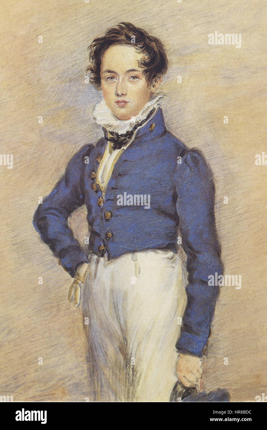 William Sterndale Bennett par James Warren Childe, ch. 1832 Banque D'Images