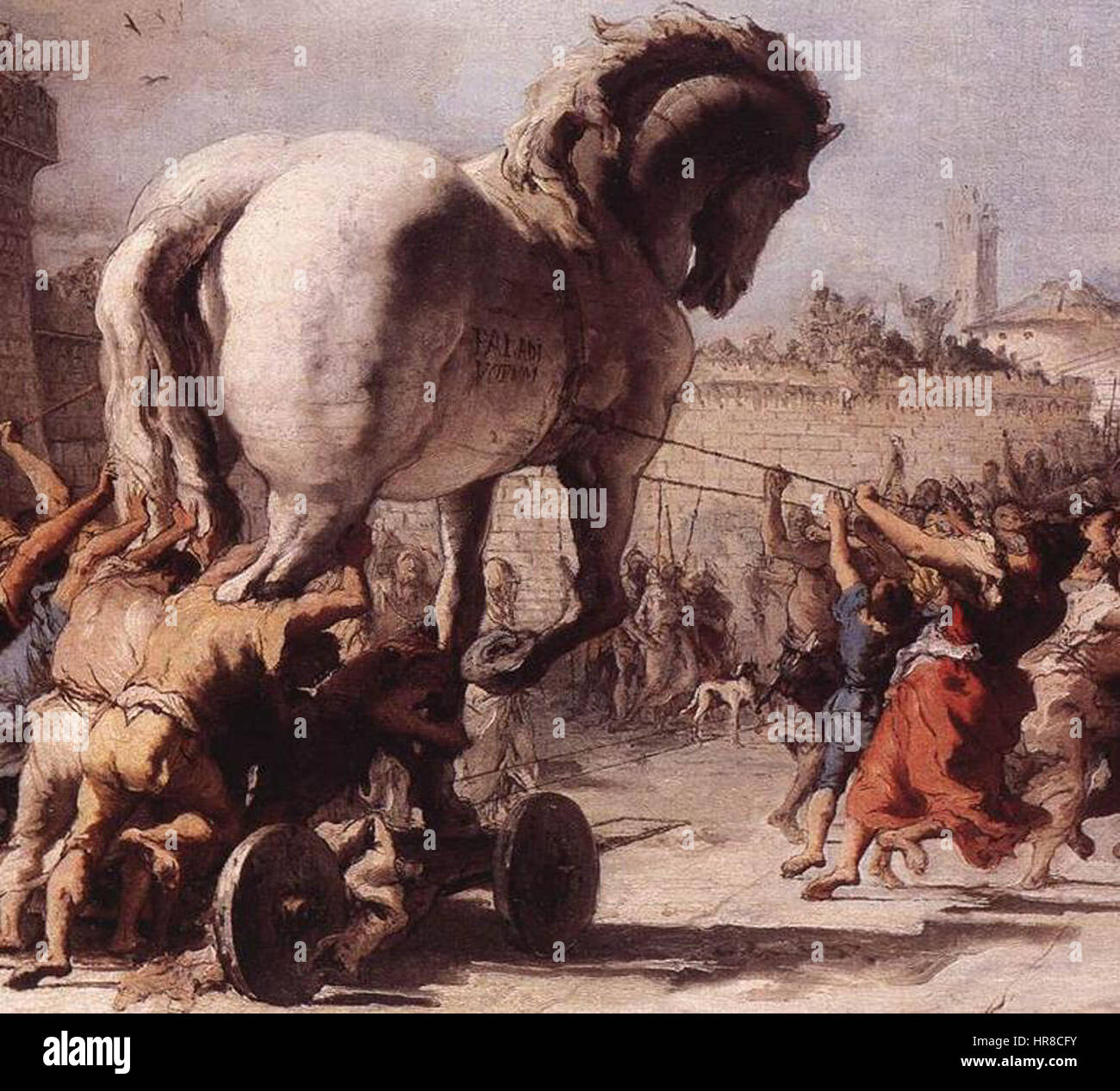 La Procession du cheval de Troie à Troy de Giovanni Domenico Tiepolo Banque D'Images