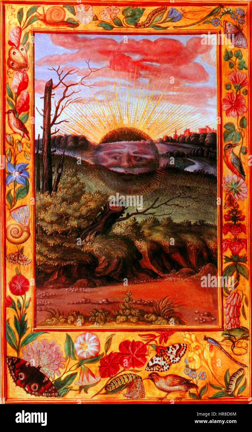 Splendor Solis 19 dark sun Banque D'Images