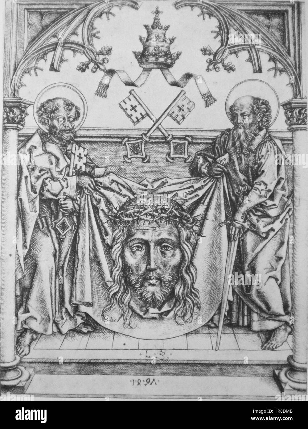 Le Sudarium soutenue par saint Pierre et Saint Paul LCZ Banque D'Images