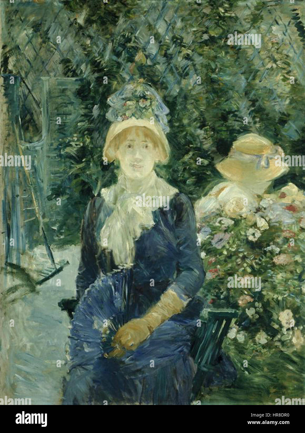 Femme dans un jardin 1882-1883 Berthe Morisot Banque D'Images