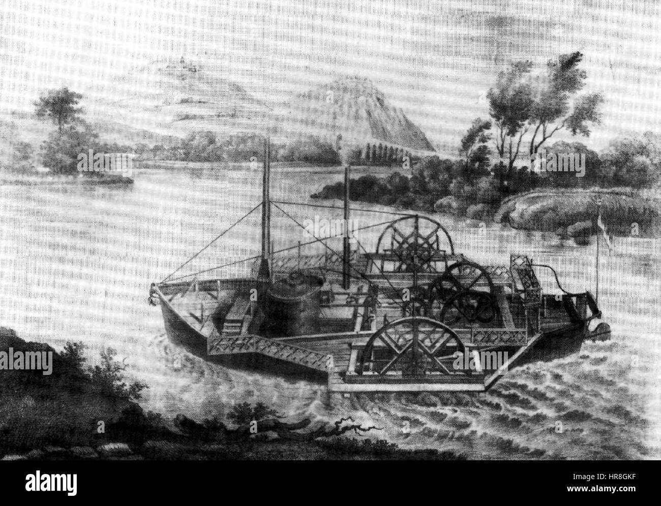 Le premier navire à vapeur Hongrois Banque D'Images